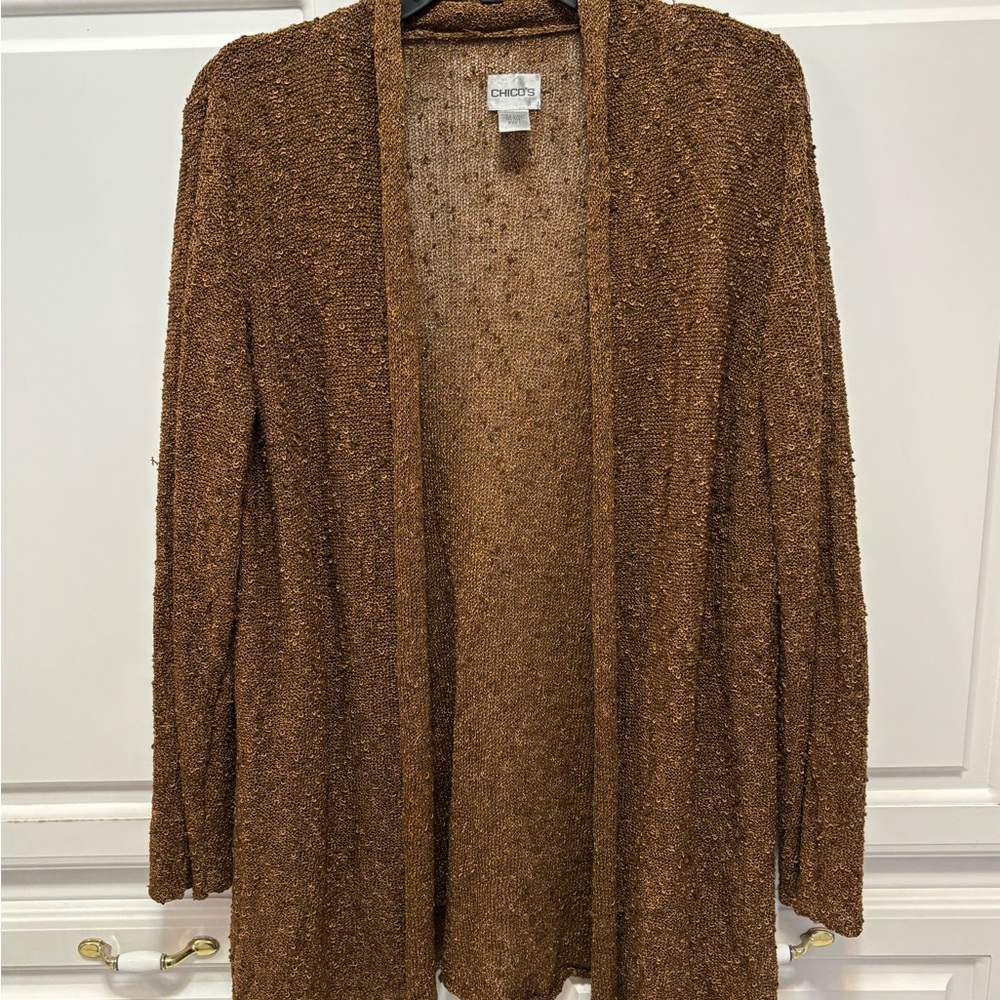Chico’s Open Long Sleeve Cardigan With Tank Set Women’s Size Medium Chico’s 1